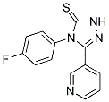 4-(4-FLUOROPHENYL)-4,5-DIHYDRO-3-(PYRIDIN-3-YL)-1,2,4-TRIAZOL-5(1H)-THIONE 结构式