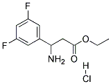 3-AMINO-3-(3,5-DIFLUOROPHENYL)PROPIONIC ACIDETHYL ESTER HYDROCHLORIDE 结构式