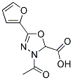 3-乙酰基-5-(呋喃基-2-基)-2,3-二氢-1,3,4-恶二唑-2-甲酸 结构式