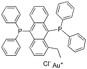 9,10-双二苯基膦基乙基蒽乙腈氯化金 结构式
