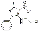 N5-(2-CHLOROETHYL)-3-METHYL-4-NITRO-1-PHENYL-1H-PYRAZOL-5-AMINE, TECH 结构式