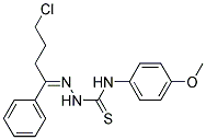 N1-(4-METHOXYPHENYL)-2-(4-CHLORO-1-PHENYLBUTYLIDENE)HYDRAZINE-1-CARBOTHIOAMIDE, TECH 结构式