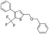 5-[(BENZYLOXY)METHYL]-3-PHENYL-2-(TRIFLUOROMETHYL)THIOPHENE 结构式