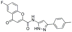 6-FLUORO-4-OXO-4H-CHROMENE-2-CARBOXYLIC ACID-(5-P-TOLYL-2H-PYRAZOL-3-YL)AMIDE 结构式