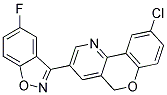 6-Chloro-2-(5-fluoro-benzo[d]isoxazol-3-yl)-10H-9-oxa-4-aza-phenanthrene 结构式