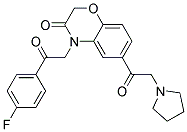 4-[2-(4-FLUORO-PHENYL)-2-OXO-ETHYL]-6-(2-PYRROLIDIN-1-YL-ACETYL)-4H-BENZO[1,4]OXAZIN-3-ONE 结构式