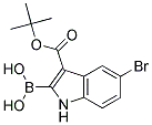 5-Bromo-Boc-indol-2-yl boronic acid 结构式