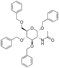 BENZYL 2-ACETAMIDO-3,4,6-TRI-O-BENZYL-2-DEOXY-A-D-GLUCOPYRANOSIDE 结构式