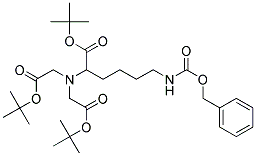 N-BENZYLOXYCARBONYL-N-(5-AMINO-1-CARBOXYPENTYL)IMINODIACETIC ACID, TRI-T-BUTYL ESTER 结构式