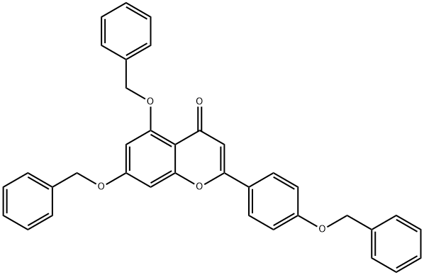 5,7-BIS-(BENZYLOXY)-2-(4-(BENZYLOXY)PHENYL)-4H-CHROMEN-4-ONE 结构式