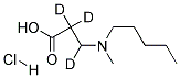 3-(N-METHYL-N-PENTYL-AMINO)-PROPIONIC ACID-D3, HYDROCHLORIDE 结构式