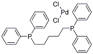 DICHLORO[1,5-BIS(DIPHENYLPHOSPHINO)PENTANE]PALLADIUM (II) 结构式