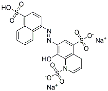 7-(4-磺基-1-萘偶氮)-8-羟基喹啉-5-磺酸二钠盐 结构式