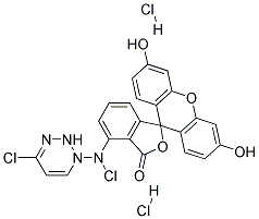 二氯三嗪氨基荧光素二盐酸盐 结构式