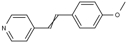 (E)-4-(4-Methoxystyryl)pyridine 结构式