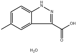 5-Methyl-1H-indazole-3-carboxylic acid HYDRATE 结构式