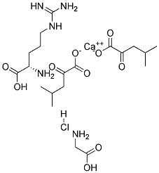 甘氨酸-精氨酸-酮基异己酸钙GAKIC 结构式