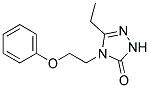 5-ethyl-4-(2-phenoxyethyl)-2,4-dihydro[1,2,4]-triazol-3-one 结构式