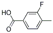 3-Fluoro-4-methybenzoic acid 结构式