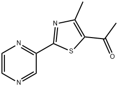 5-Acetyl-4-methyl-2-pyrazin-2-yl-1,3-thiazole 结构式