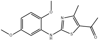 5-Acetyl-2-[(2,5-dimethoxyphenyl)amino]-4-methyl-1,3-thiazole 结构式