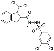 3,4-dichloro-N'-{[1-(dichloromethyl)-2,3-dihydro-1H-inden-2-yl]carbonyl}-N'-methylbenzenesulphonohydrazide 结构式