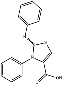 3-Phenyl-2-(phenylimino)-1,3-thiazole-4(3H)-carboxylic acid 结构式