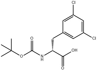 BOC-3,5-DICHLORO-D-PHENYLALANINE 结构式