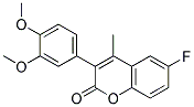 3-(3'4'-Dimethoxyphenyl)-6-Fluoro-4-Methyl coumairn 结构式