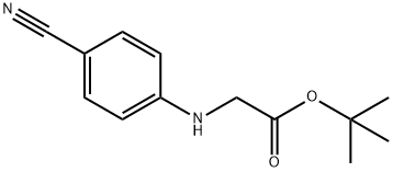 (4-氰基苯基)甘氨酸叔丁酯 结构式