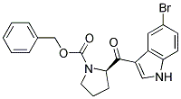 (R)-2-(5-BROMO-1H-INDOLE-3-CARBONYL)-PYRROLIDINE-1-CARBOXYLIC ACID BENZYL ESTER 结构式