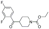 4-(2,4-DIFLUORO-BENZOYL)-PIPERIDINE-1-CARBOXYLIC ACID ETHYL ESTER 结构式