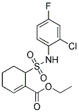 6-(2-CHLORO-4-FLUORO-PHENYLSULFAMOYL)-CYCLOHEX-1-ENECARBOXYLIC ACID ETHYL ESTER 结构式