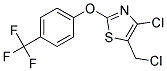 4-CHLORO-5-CHLOROMETHYL-2-[4-(TRIFLUOROMETHYL)PHENOXY]THIAZOLE 结构式
