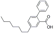 4-Heptyldiphenylcarboxylic Acid 结构式