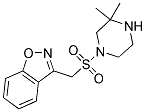 3-{[(3,3-Dimethypiperazin-1-Yl)Sulfonyl]Methyl}-1,2-Benzisoxazole 结构式