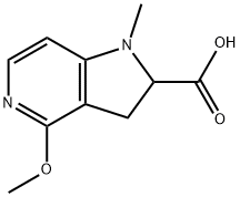 4-甲氧基-1-甲基-6-N杂吲哚啉-2-羧酸 结构式