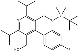 3-TERT-BUTYLDIMETHYLSILYLOXYMETHYL-2,6-DIISOPROPYL-4-(4-FLUOROPHENYL)-5-HYDROXYMETHYL-PYRIDINE 结构式