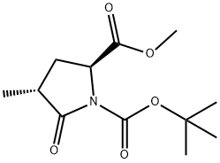 METHYL (2S,4R)-1-(TERT-BUTOXYCARBONYL)-4-METHYLPYROGLUTAMATE 结构式