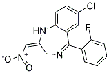 7-CHLORO-1,3-DIHYDRO-5-(2-FLUOROPHENYL)-2-NITROMETHYL-ENE-2H-1,4-BENZODIAZEPINE 结构式