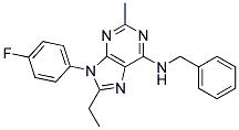 N-BENZYL-8-ETHYL-9-(4-FLUOROPHENYL)-2-METHYL-9H-PURIN-6-AMINE 结构式