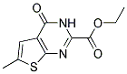 ETHYL 3,4-DIHYDRO-6-METHYL-4-OXOTHIENO[2,3-D]PYRIMIDINE-2-CARBOXYLATE 结构式