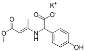 D-(-)-N-(1-METHOXYCARBONYL-1-PROPEN-2-YL)-ALPHA-AMINO-(4-HYDROXYPHENYL)-ACETIC ACID POTASSIUM SALT 结构式