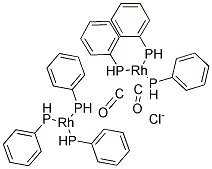 BIS-(TRIPHENYLPHOSPHINO)-RHODIUM CARBONYL CHLORIDE 结构式