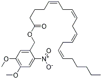 ARACHIDONIC ACID-4,5-DIMETHOXY-2-NITROBENZYL ESTER 结构式