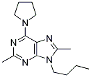 9-BUTYL-2,8-DIMETHYL-6-(PYRROLIDIN-1-YL)-9H-PURINE 结构式