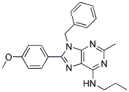 9-BENZYL-8-(4-METHOXYPHENYL)-2-METHYL-N-PROPYL-9H-PURIN-6-AMINE 结构式