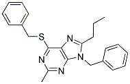 9-BENZYL-6-(BENZYLTHIO)-2-METHYL-8-PROPYL-9H-PURINE 结构式