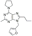 9-((FURAN-2-YL)METHYL)-2-METHYL-8-PROPYL-6-(PYRROLIDIN-1-YL)-9H-PURINE 结构式