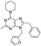 8-BENZYL-9-((FURAN-2-YL)METHYL)-2-METHYL-6-(PIPERIDIN-1-YL)-9H-PURINE 结构式